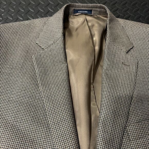 Vtg Ralph Lauren Sport Dillard’s Coat Blazer Brown Tweed Mens 48L Silk Wool Blnd - Picture 4 of 15